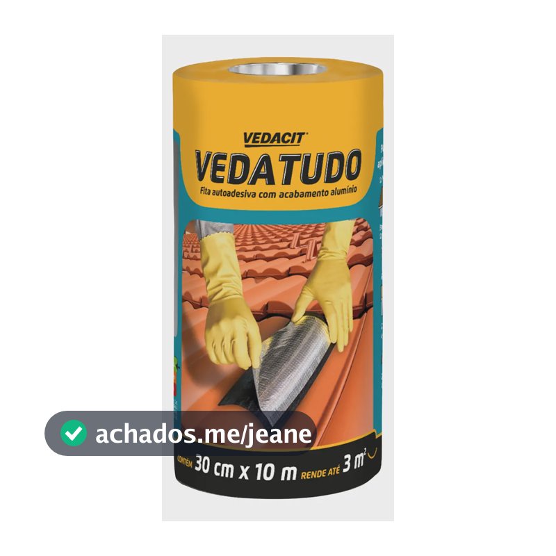 Fita Asfáltica Multiuso Vedacit 30cm x 10m Espessura 1mm