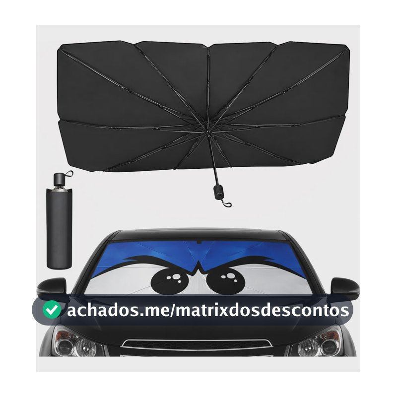 Quebra Sol Para Brisa Carro Protetor Solar Chuva(olho Preto)