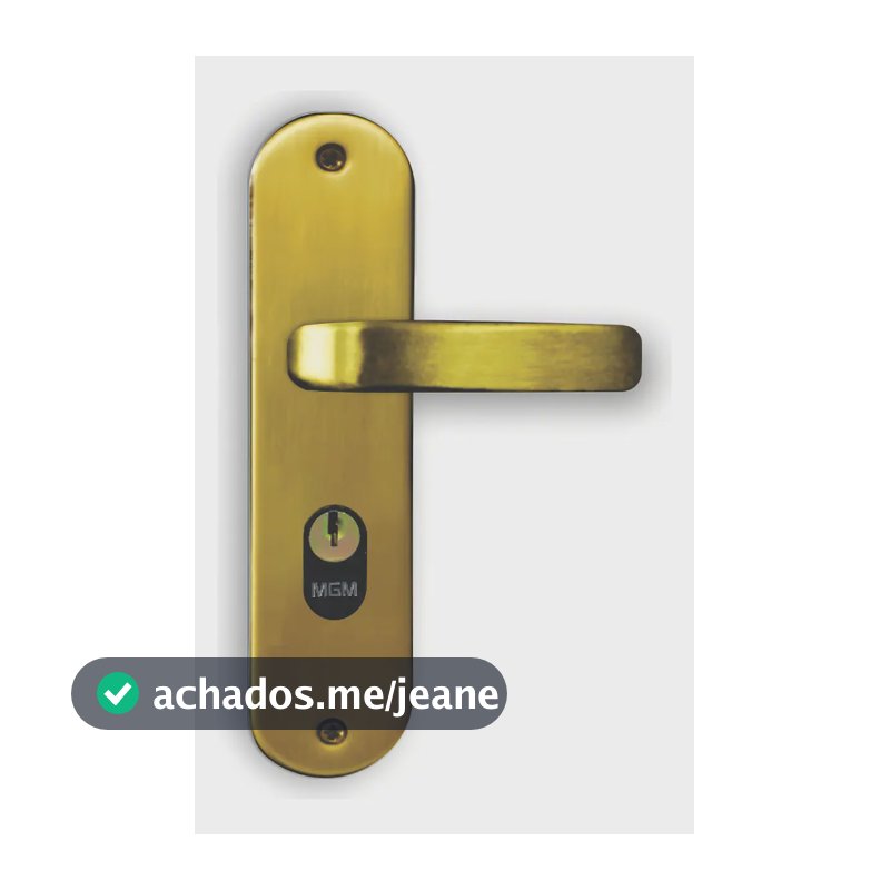 Fechadura Externa de Embutir MGM Stilo em Bronze Latonado para Porta