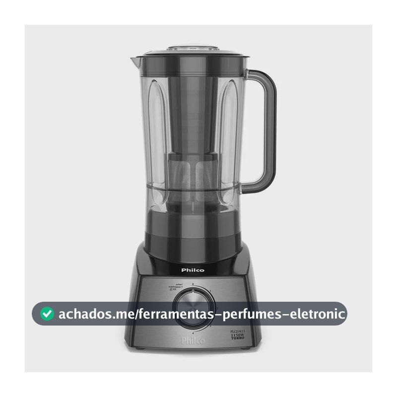 Liquidificador Plq1411p 4 Velocidades 2,7l 1150w Philco Preto 220v