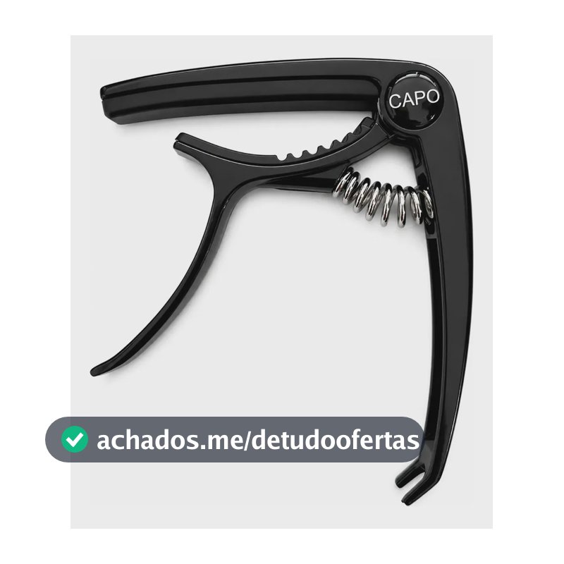 Capotraste Capo Violão Guitarra Metal Preto Extrator Pinos