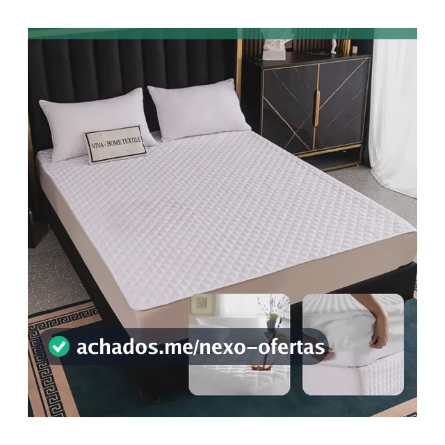 Capa Protetora De Colchão King Matelado Impermeável Antiácaro Antialérgica Super Macia E Silenciosa Branco Premium