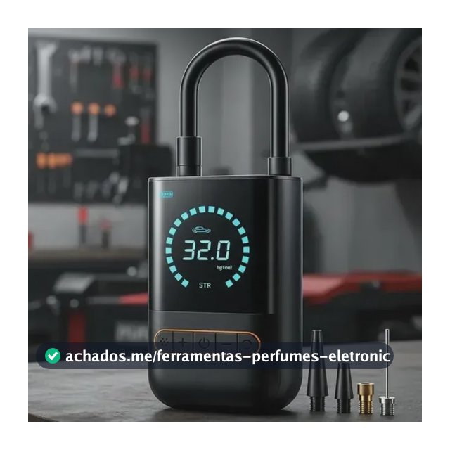 Mini Compressor De Ar Digital Para Pneus Carro Moto Bike 150psi Recarregável 4000mah Preto 127/220v 60 Hz Monofásica