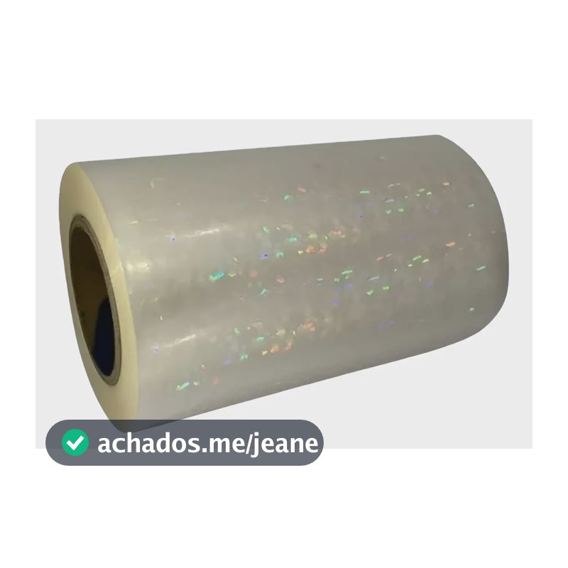 Bopp Holográfico 3D Caquinhos Brilhante 22cm x 100m para Laminação