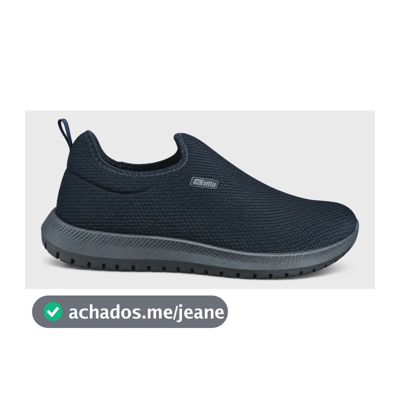 Tênis Meia Masculino Actvitta  Calce Fácil Slip On Leve Moda Preto 41 Br