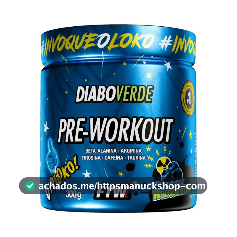 Suplemento Em Pó Pre Treino Dip Loko! Ftw - Diabo Verde Blueberry Radioativo