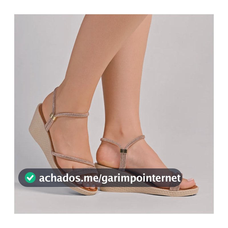 Sandália Anabela Feminina Salto Alto Plataforma Com Fivela Caramelo Com Fivela 37 Br