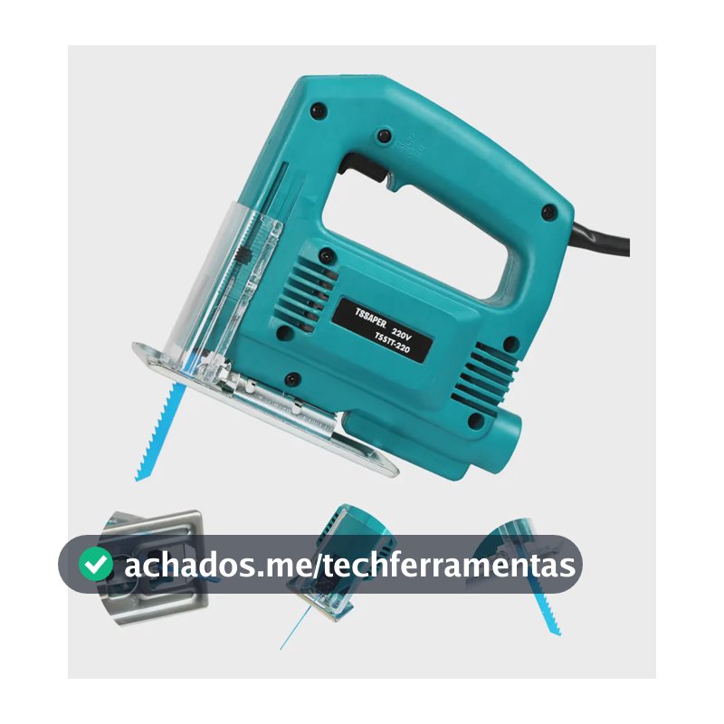 Serra Tico Tico 500w 3000rpm Uso Profissional Cor Azul Tssaper TSSTT Mdf Metal Aço Aluminio Voltagem