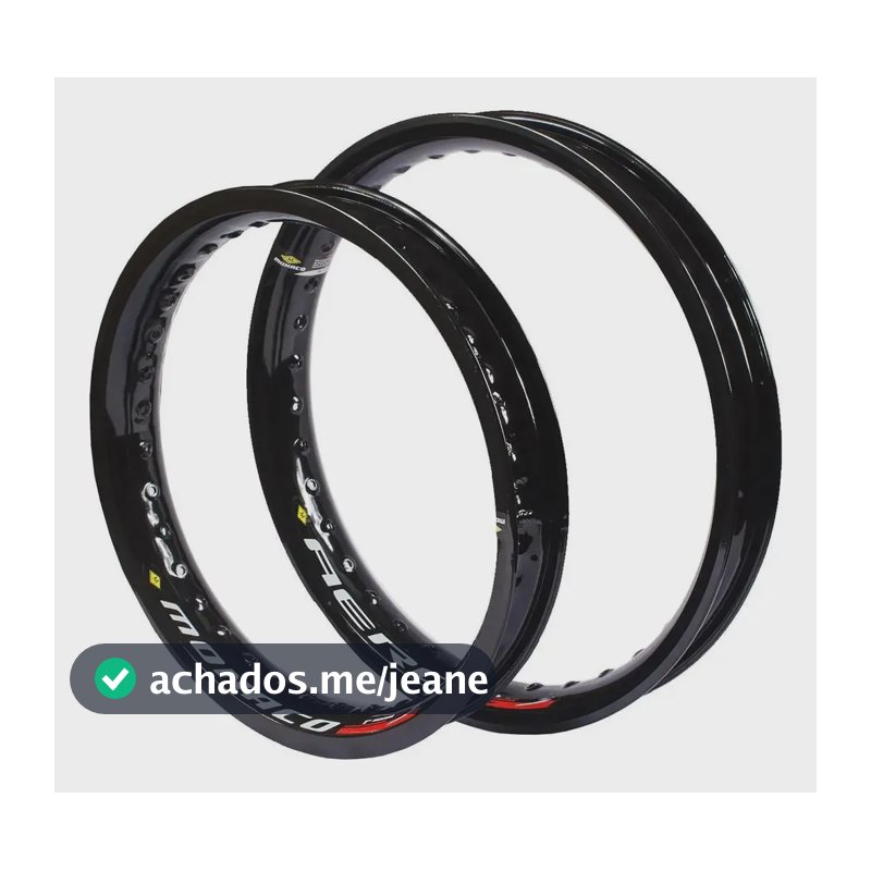 Par Aros Aero Monaco Lander 250 Xre 300 Preto Aro 18 E 21