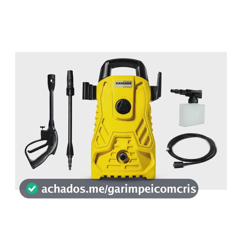 Lavadora de Alta Pressão Kärcher Compacta 1.500 PSI 1400W 300L/h com Aplicador de Detergente e Lança Regulável