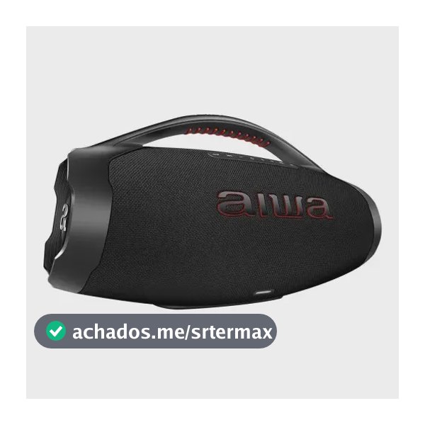 Caixa De Som Boombox Aiwa Aws-bbs-01b 200w Rms Bluetooth Res Cor Preto