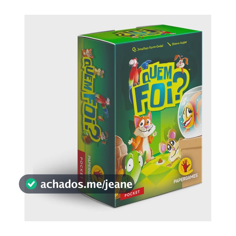 Jogo de Cartas Quem Foi? PaperGames para Crianças 3 a 6 Jogadores