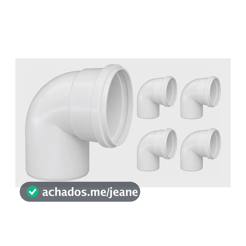 Kit 5 Cotovelo 4 Polegadas 90o Para Esgoto 100mm Branco