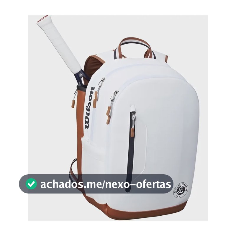 Mochila Raqueteira Wilson Roland Garros Tour Branca Cor Branco