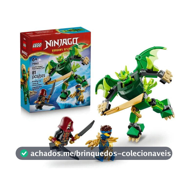 LEGO Ninjago - Pack de Batalha do Robô Dragão do Lloyd - 81 Peças - 71862