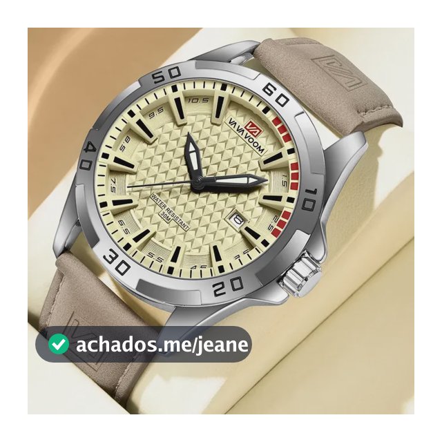 Relógio De Pulso Vavavoom 2581 Masculino De Aço Inoxidável
