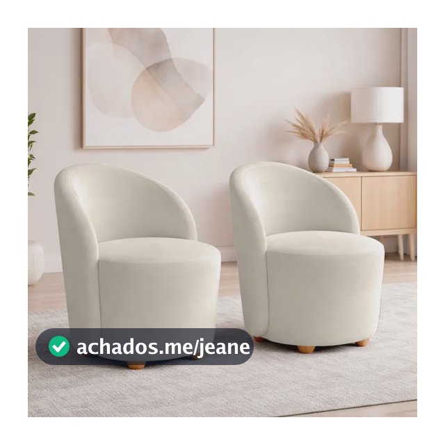 Kit 2 Poltrona Orgânica Denver Decorativa Para Sala Quarto