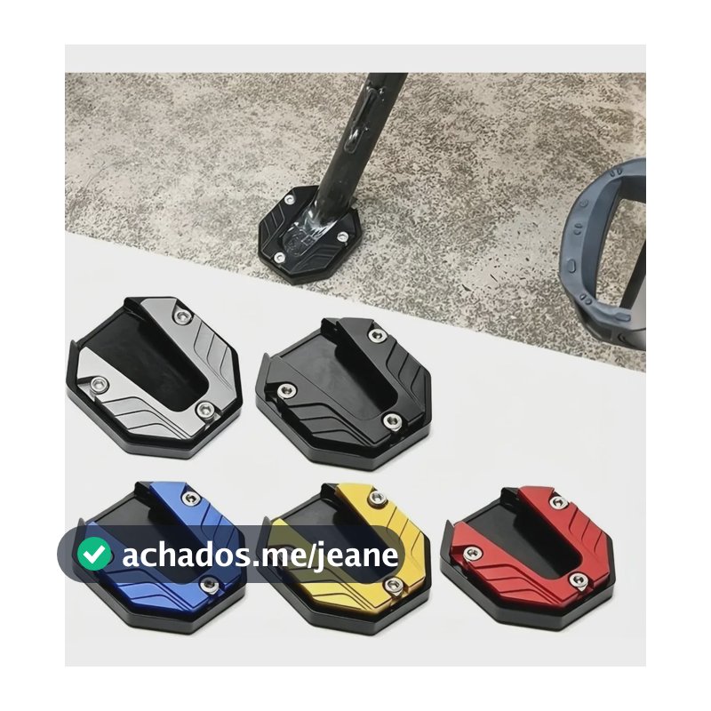 Protetor Descanso Pezinho Anti-derrapante Para Moto Universa Preto