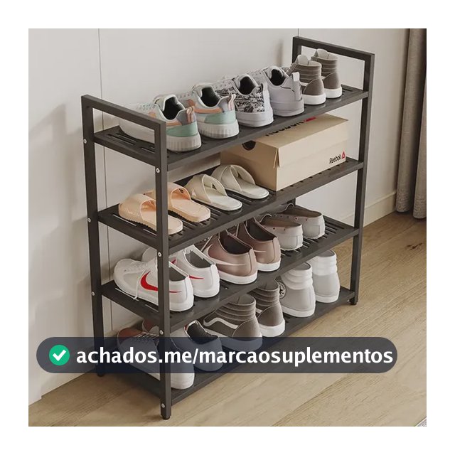 Sapateira Organizador Sapatos Metal 4 Andares 70cm 16 Pares