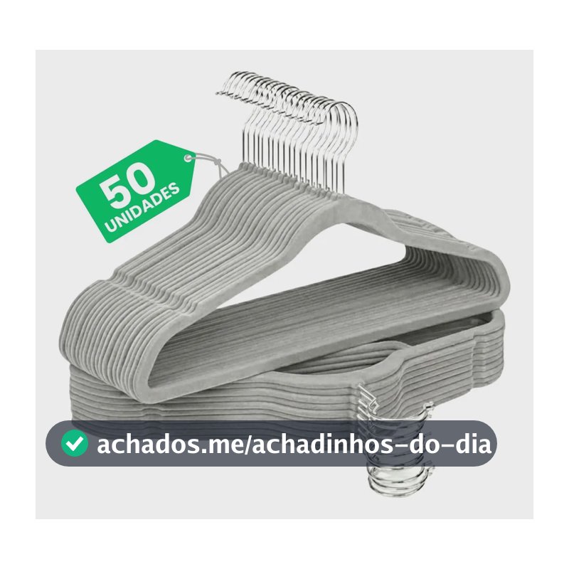 Kit Cabides Veludo De Roupa Antideslizante Slim Adulto 50 Un