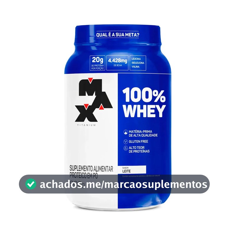 Whey Protein Concentrado Max Titanium Sabor Leite