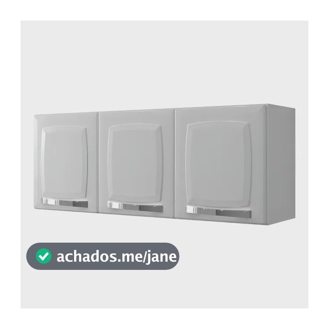 Armário Aéreo de Cozinha Branco Itatiaia 3 Portas Rose