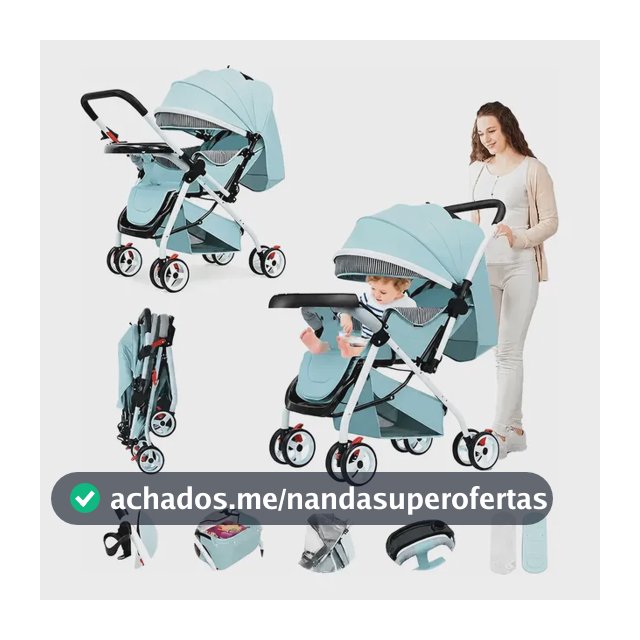 Carrinho De Bebê Passeio Reversível Bandeja E Acessório Jogo