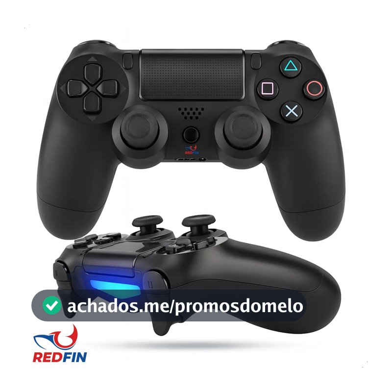 Controle Sem Fio Joystick Genérico Bluetooth Compatível Para Ps4 Videogame Tv Samsung Pc P4 Ps 4 Manete Pc Gamer Tv Smart Controle Bluetooth Celular Headset Sem Fio Com P2 Marca Redfin