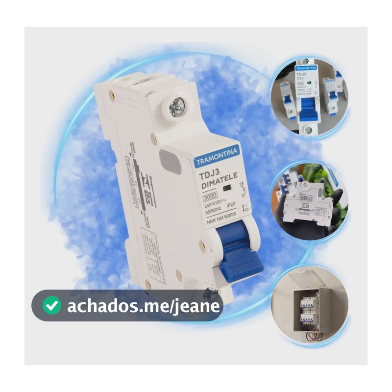 Disjuntor Monopolar Unipolar Tramontina 10a Até 63a Din Tdj3 20a