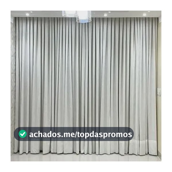 Cortina Trilho Duplo Gaze Linho C/ Blackout 100% 6m X 2,70