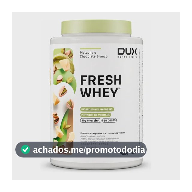 Proteína Dux Nutrition Freshwhey Em Pó Sabor Pistache E Chocolate Branco X 900g