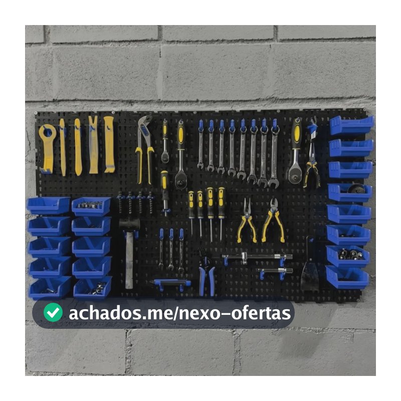 Painel Ferramentas Organizador Perfurado 118x52 + Brindes