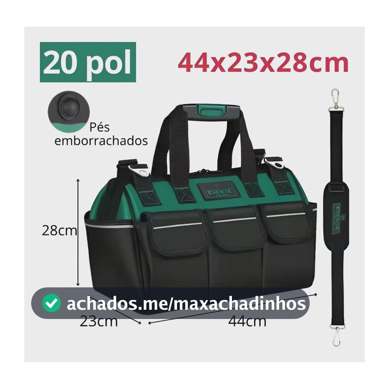 Mala De Ferramentas Profissional Maleta Organizadora Caixa 20 Pol E Alça