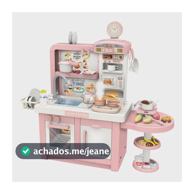 Cozinha Infantil Pia Forno E Fogão C/ Fumaça Replay Kids
