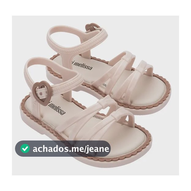Sandália Melissa Aurora 38035 Bege/marrom Liso 20.21