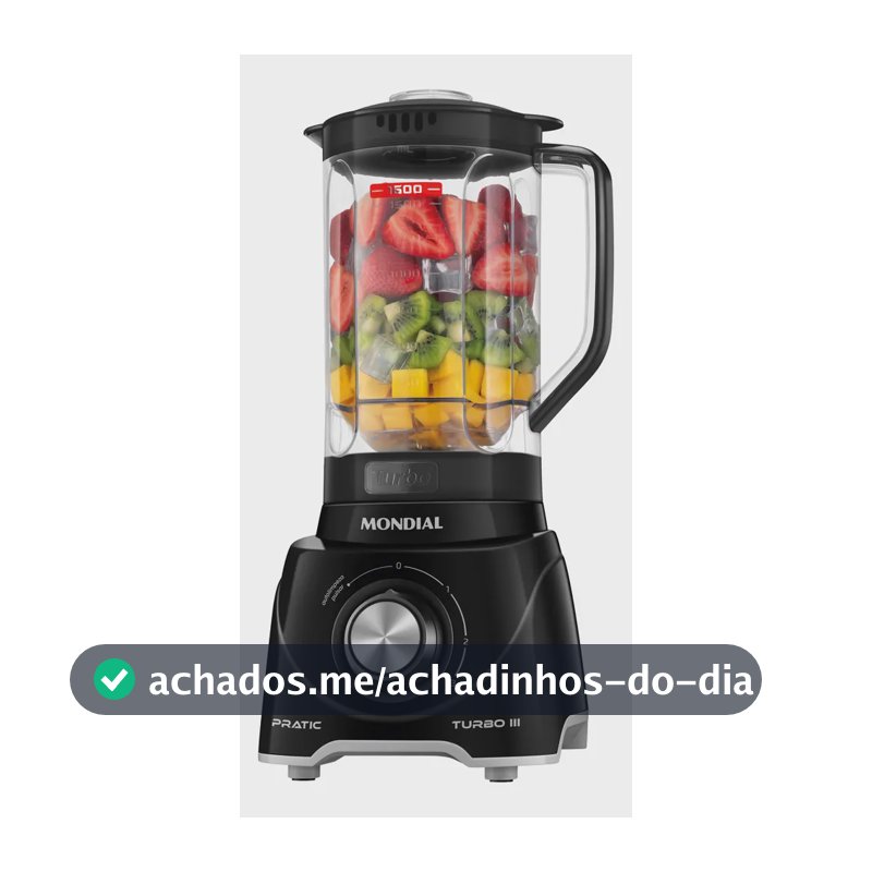 Liquidificador Pratic Turbo III, Mondial, 550W - L-93-BG