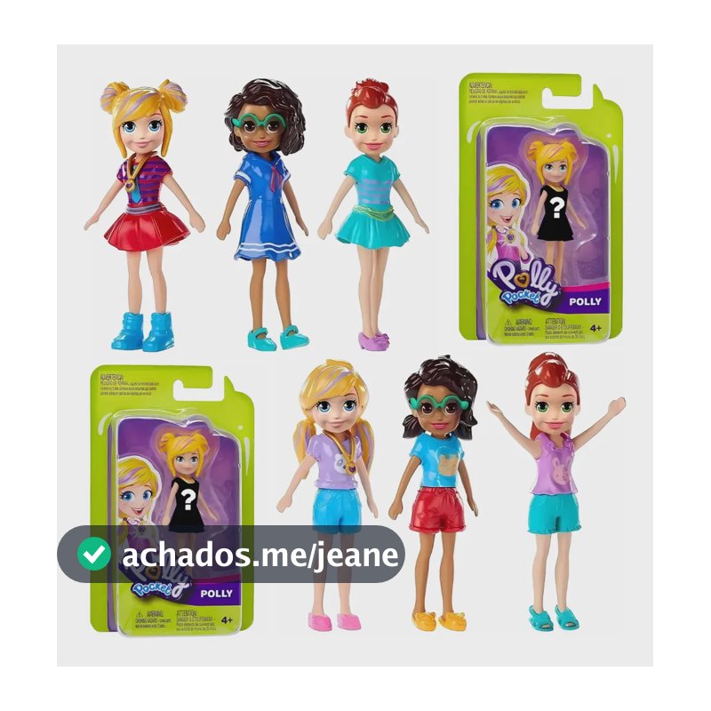 Kit 3 Bonecas Polly Pocket Mattel Original Bonequinha Lila