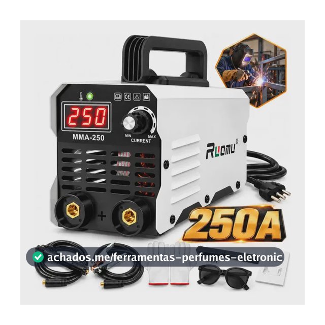 Máquina De Solda Inversora Portátil MMA 250A Sem Gás