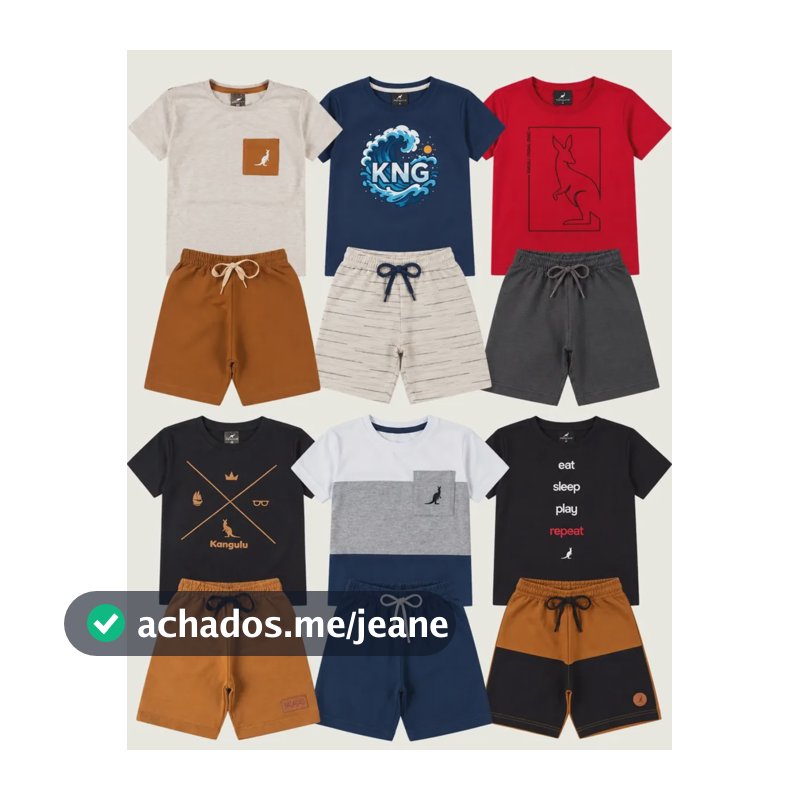 Kit 6 Peças De Roupa Conjunto Infantil Menino Sortido Verão Multicolorido 4