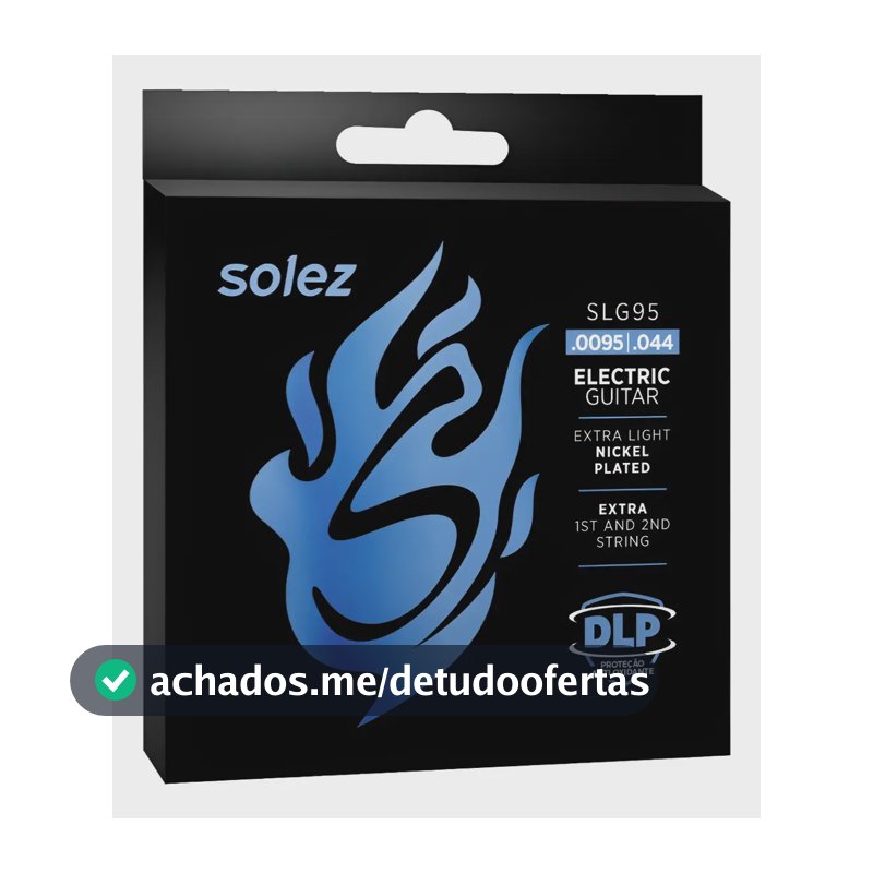 Jogo De Cordas Para Guitarra Solez 095 Encordoamento Slg95