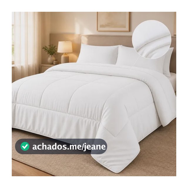 Edredom Queen Percal 400 Fios Super Casal Hotel Size