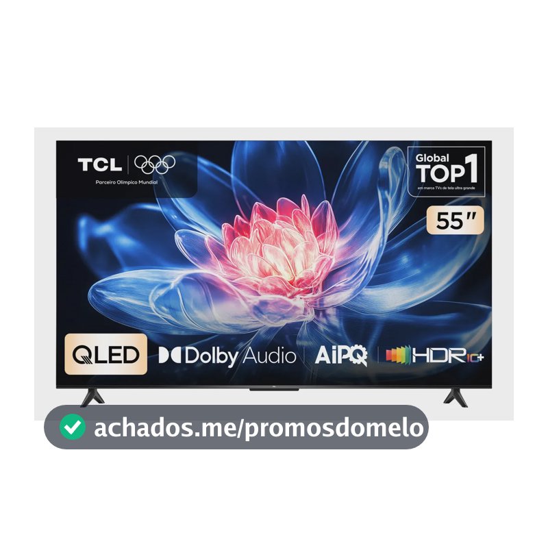Smart Tv Tcl 55 Polegadas Qled 4k T6c Wifi Bluetooth Google Tv Tela Hva E Hdr10+ 55t6c