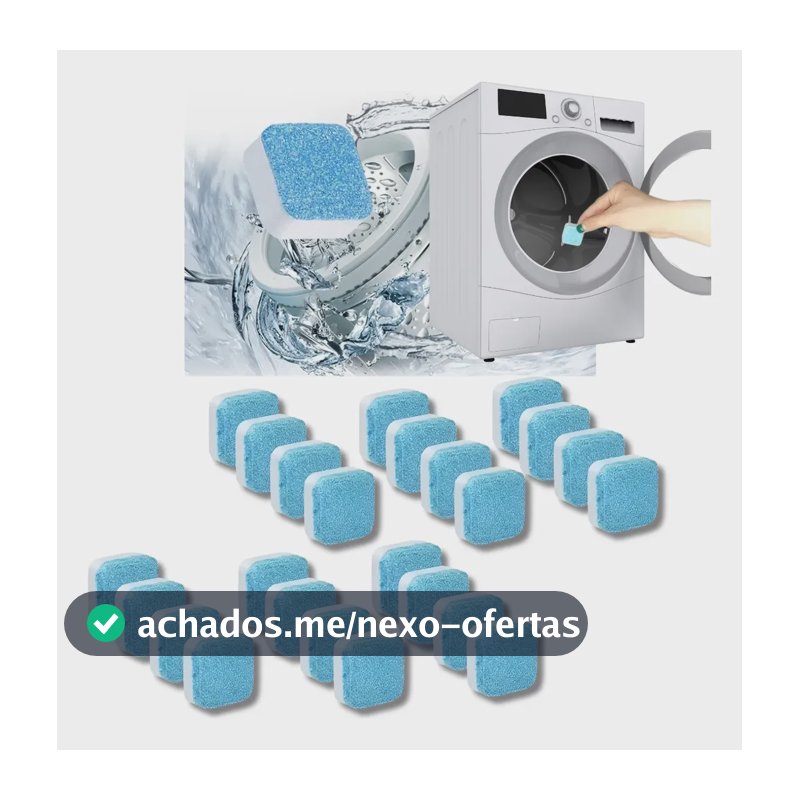 Kit 24 Pastilha Limpar Higienizar Máquina De Lavar Roupa