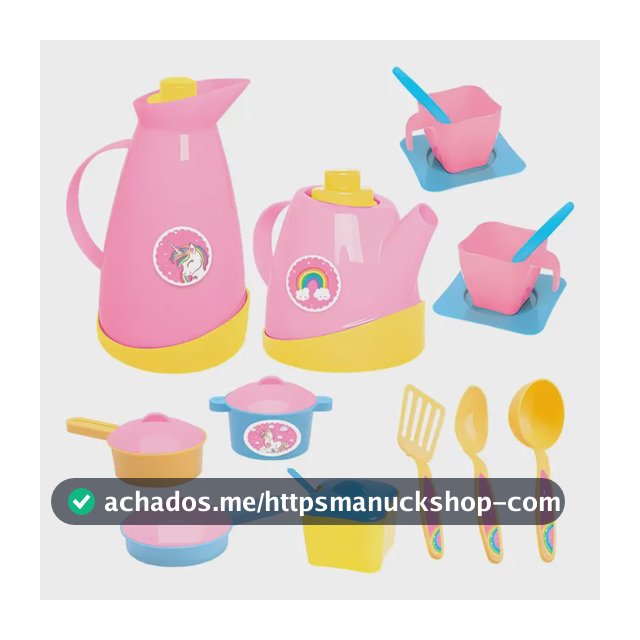 Kit Café E Panelinhas Unika Rosa Unicórnio Para Menina