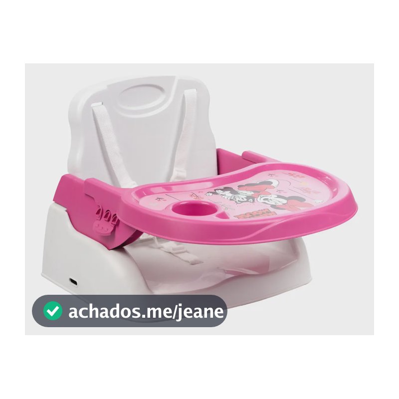 Disney Cadeira De Alimentação Portátil Booster Cadeirão Styll Baby Rosa - Minnie