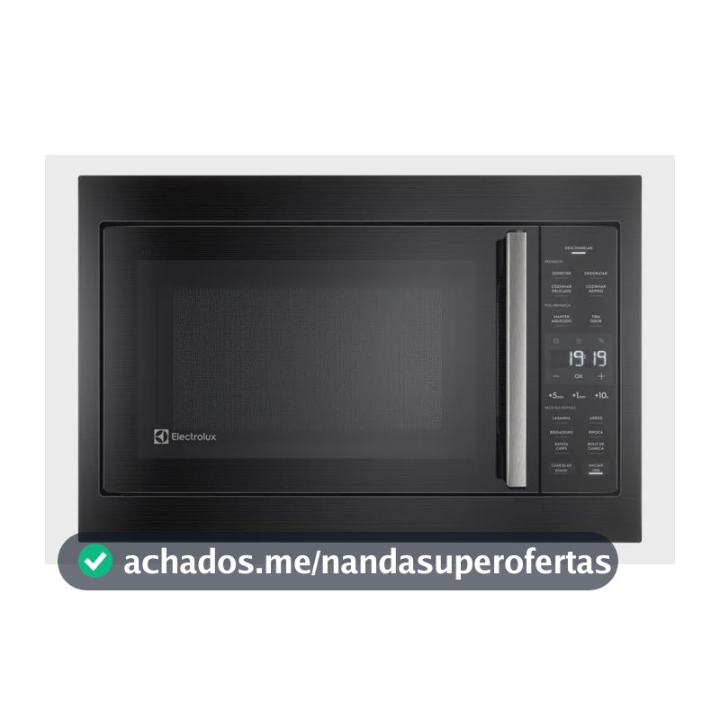 Micro-ondas De Embutir Electrolux 34l Preto Experience Com Descongelamento Assistido Me3bp 127v