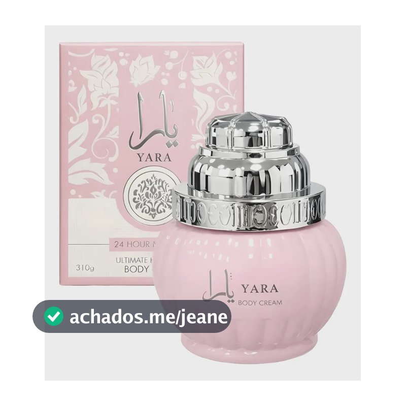 Body Cream Yara Creme Hidratante Ard Lattafa 310g Baunilha
