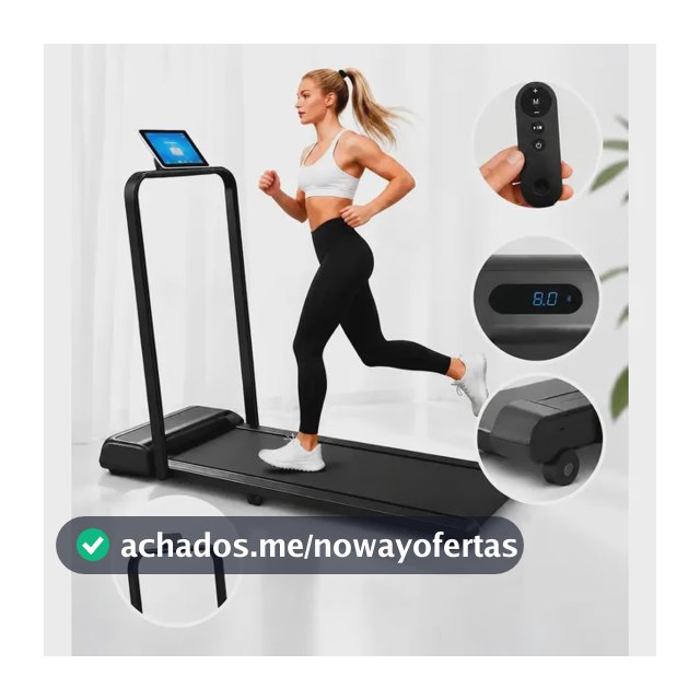Esteira Elétrica Dobrável Compacta para Caminhada Residencial 6km/h com Controle Remoto e Display LED