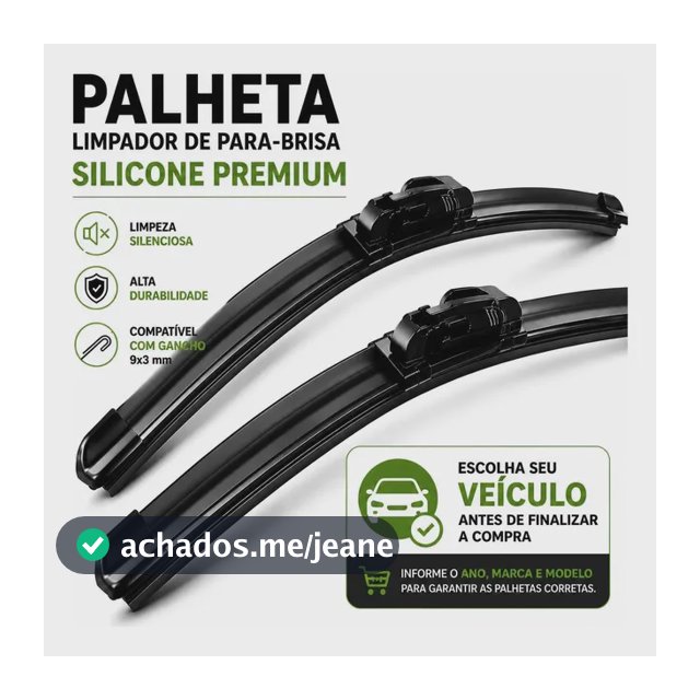 Palheta Limpador Para-brisa Carro Silicone Chuva Gancho