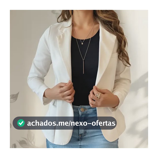 Blazer Casaquinho Alfaiataria Social Feminino Acinturado